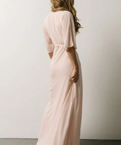 Soi Lilly Wrap Maxi Dress | Light Peach Dresses