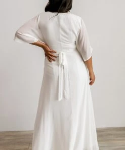 Soi Lilly Wrap Maxi Dress | Off White Dresses