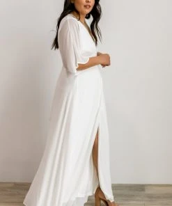 Soi Lilly Wrap Maxi Dress | Off White Dresses