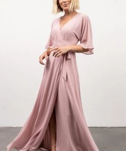 Soi Lilly Wrap Maxi Dress | Pink