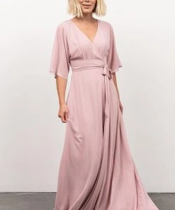 Soi Lilly Wrap Maxi Dress | Pink