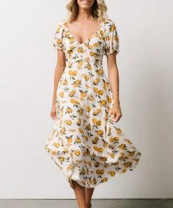 POL Linnea Midi Dress | Lemon Print Dresses 10 POL Linnea Midi Dress | Lemon Print Dresses