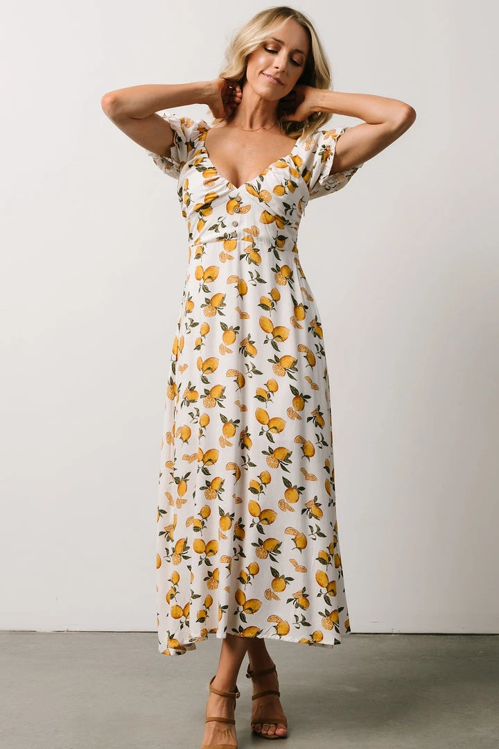 POL Linnea Midi Dress | Lemon Print Dresses 6 POL Linnea Midi Dress | Lemon Print Dresses