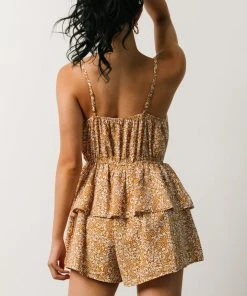 HAY Lorenzo Romper | Mustard Print Boho