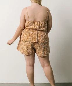 HAY Lorenzo Romper | Mustard Print Boho