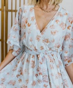 BB Custom Luca Jacquard Kimono Maxi Dress | Blue Camel