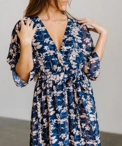 BB Custom Luca Jacquard Kimono Maxi Dress | Blue + Pink Floral Dresses 10 BB Custom Luca Jacquard Kimono Maxi Dress | Blue + Pink Floral Dresses