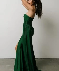 RR Dresses Lux One Shoulder Gown | Green