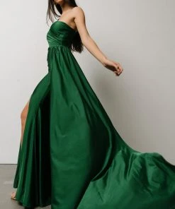 RR Dresses Lux One Shoulder Gown | Green