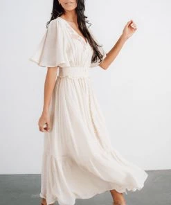 FT Dresses Luz Embroidered Maxi Dress | Natural