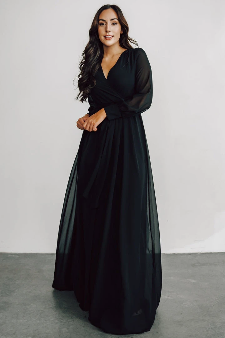 RR Lydia Maxi Dress | Black RR Lydia Maxi Dress | Black