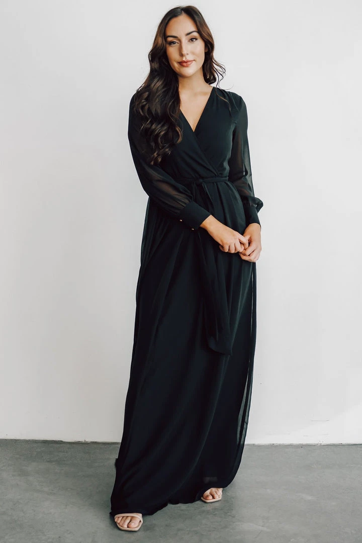 RR Lydia Maxi Dress | Black RR Lydia Maxi Dress | Black