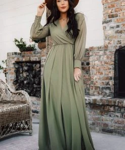 RR Lydia Maxi Dress | Dusty Olive Dresses