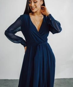 RR Lydia Maxi Dress | Navy Dresses