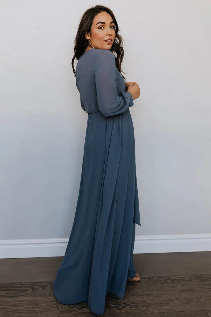 RR Dresses Lydia Maxi Dress | Slate Blue 10 RR Dresses Lydia Maxi Dress | Slate Blue