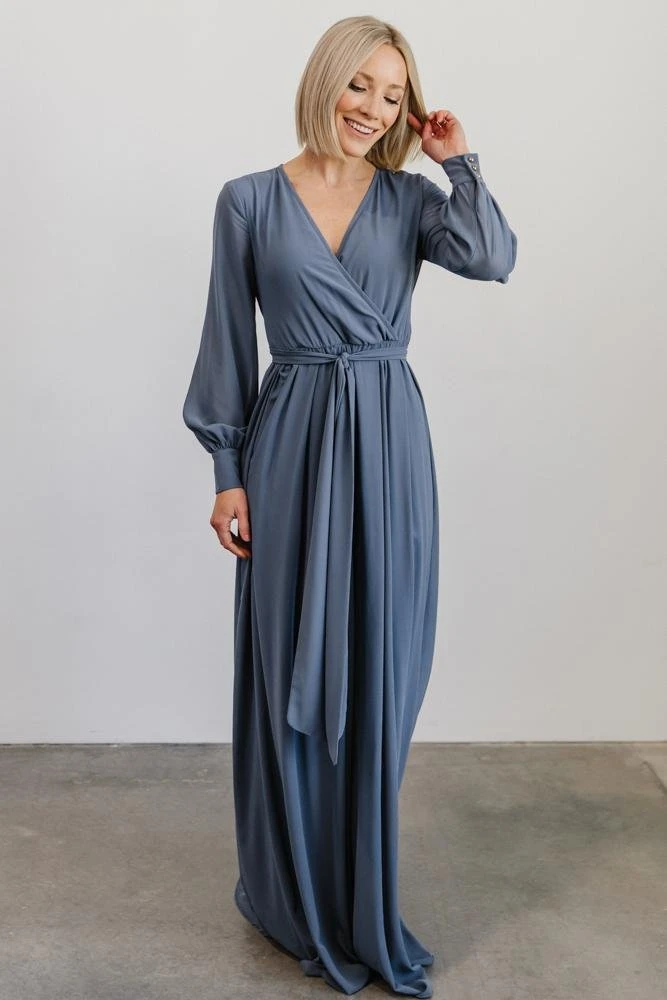 RR Dresses Lydia Maxi Dress | Slate Blue 14 RR Dresses Lydia Maxi Dress | Slate Blue