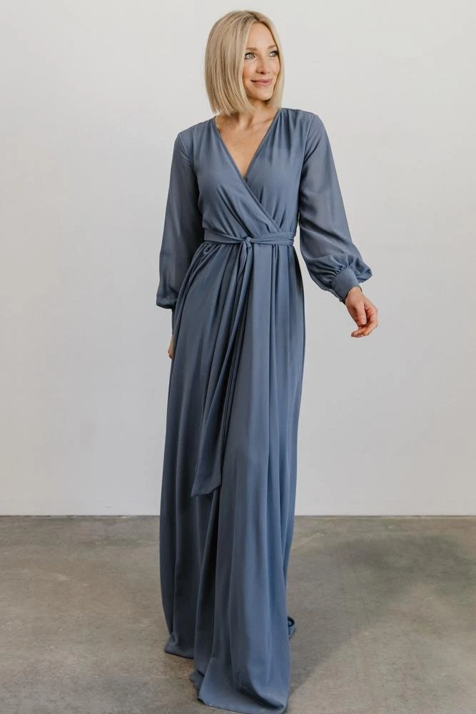 RR Dresses Lydia Maxi Dress | Slate Blue 12 RR Dresses Lydia Maxi Dress | Slate Blue