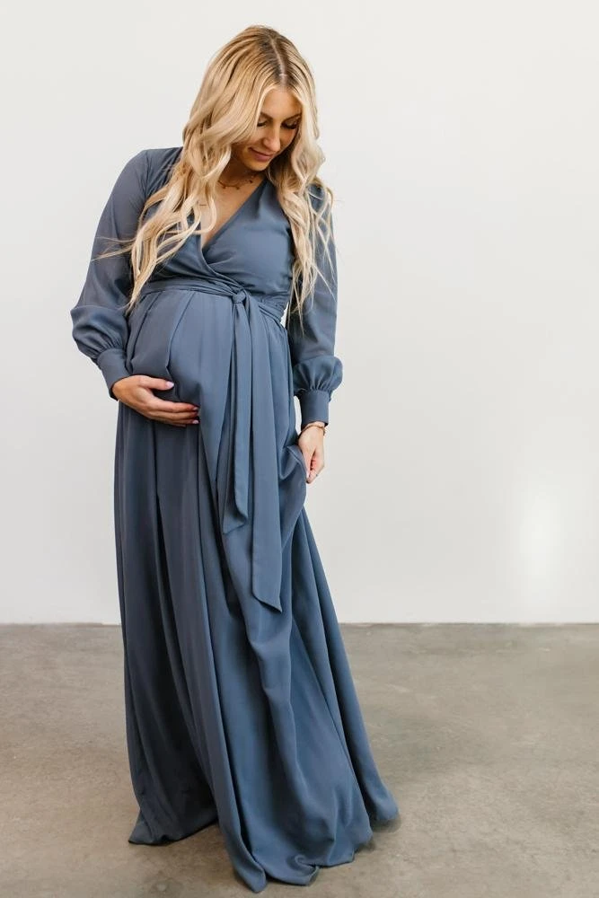 RR Dresses Lydia Maxi Dress | Slate Blue 5 RR Dresses Lydia Maxi Dress | Slate Blue