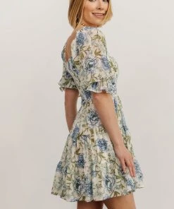 FT Dresses Mackenzie Short Dress | Blue Floral