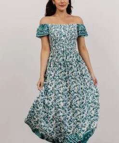 DD Dresses Mae Off Shoulder Maxi Dress | Teal Floral 10 DD Dresses Mae Off Shoulder Maxi Dress | Teal Floral