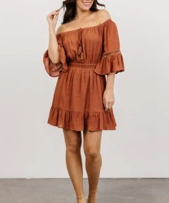Dresses Magnolia Off Shoulder Mini Dress | Terracotta