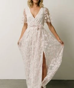 BB Custom Marseille Embossed Maxi Dress | Cherry Blossom Dresses