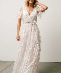 BB Custom Marseille Embossed Maxi Dress | Cherry Blossom Dresses