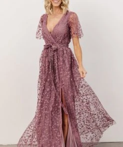 BB Custom Dresses Marseille Embossed Maxi Dress | Lavender