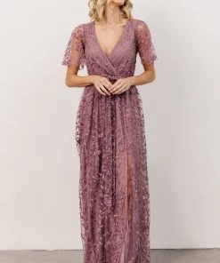 BB Custom Dresses Marseille Embossed Maxi Dress | Lavender