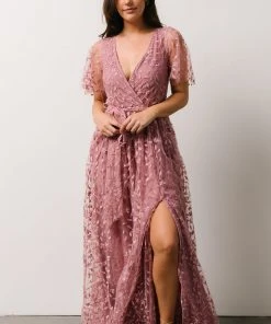 BB Custom Marseille Embossed Maxi Dress | Orchid Dresses