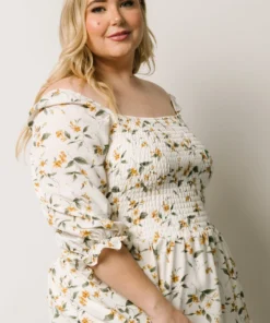 BB Custom Dresses Marta Smocked Midi Dress | Golden Floral 13 BB Custom Dresses Marta Smocked Midi Dress | Golden Floral