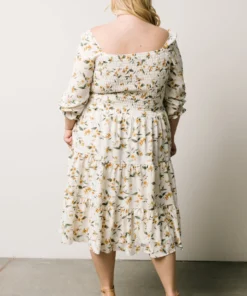 BB Custom Dresses Marta Smocked Midi Dress | Golden Floral 3 BB Custom Dresses Marta Smocked Midi Dress | Golden Floral