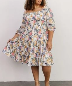 BB Custom Dresses Marta Smocked Midi Dress | Multi Floral 29 BB Custom Dresses Marta Smocked Midi Dress | Multi Floral