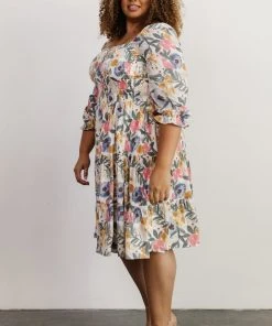 BB Custom Dresses Marta Smocked Midi Dress | Multi Floral 23 BB Custom Dresses Marta Smocked Midi Dress | Multi Floral