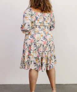 BB Custom Dresses Marta Smocked Midi Dress | Multi Floral 28 BB Custom Dresses Marta Smocked Midi Dress | Multi Floral
