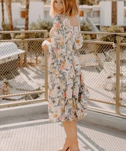 BB Custom Dresses Marta Smocked Midi Dress | Multi Floral 18 BB Custom Dresses Marta Smocked Midi Dress | Multi Floral