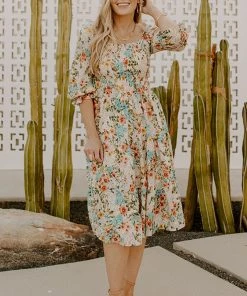 BB Custom Marta Smocked Midi Dress | Summer Floral Dresses
