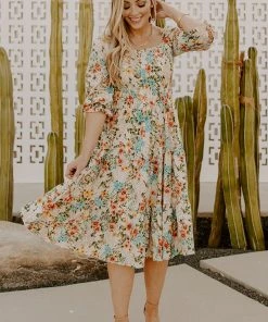 BB Custom Marta Smocked Midi Dress | Summer Floral Dresses