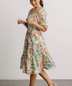 BB Custom Marta Smocked Midi Dress | Summer Floral Dresses