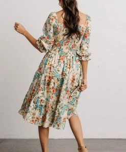 BB Custom Marta Smocked Midi Dress | Summer Floral Dresses