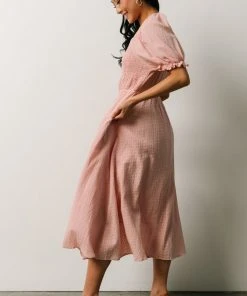 HAY Martha Smocked Midi Dress | Dusty Pink Dresses 26 HAY Martha Smocked Midi Dress | Dusty Pink Dresses