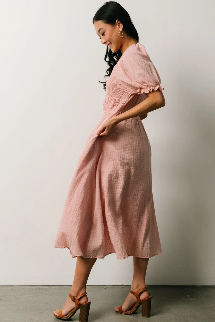 HAY Martha Smocked Midi Dress | Dusty Pink Dresses 11 HAY Martha Smocked Midi Dress | Dusty Pink Dresses