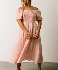 HAY Martha Smocked Midi Dress | Dusty Pink Dresses 19 HAY Martha Smocked Midi Dress | Dusty Pink Dresses