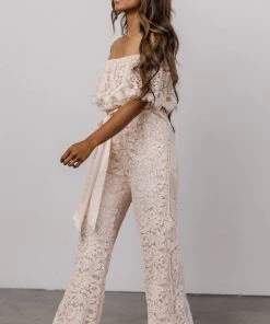 RR Maryn Lace Jumpsuit | Blush