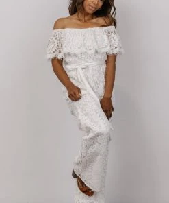 RR Maryn Lace Jumpsuit | Off White