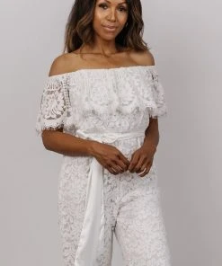 RR Maryn Lace Jumpsuit | Off White
