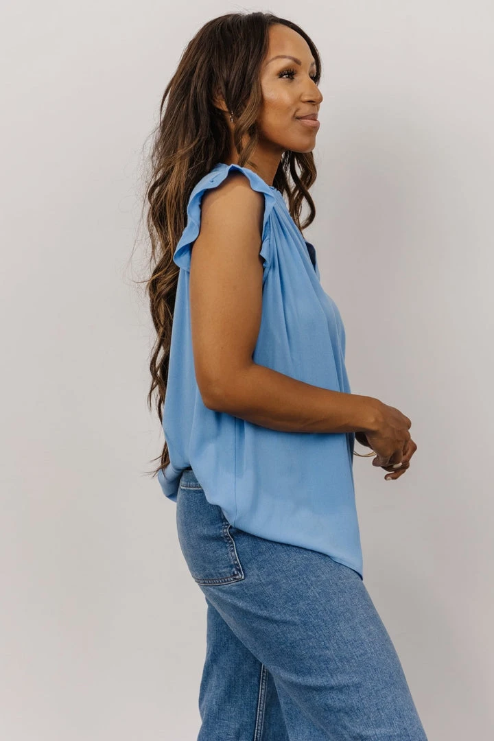 KA Tops Mason Top | Sky Blue 4 KA Tops Mason Top | Sky Blue