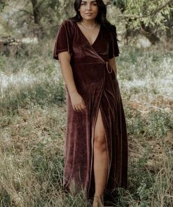 BB Custom Dresses Meghan Velvet Wrap Maxi Dress | Dusty Plum 11 BB Custom Dresses Meghan Velvet Wrap Maxi Dress | Dusty Plum