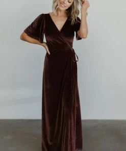 BB Custom Dresses Meghan Velvet Wrap Maxi Dress | Dusty Plum 13 BB Custom Dresses Meghan Velvet Wrap Maxi Dress | Dusty Plum
