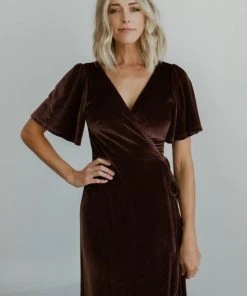 BB Custom Dresses Meghan Velvet Wrap Maxi Dress | Dusty Plum 14 BB Custom Dresses Meghan Velvet Wrap Maxi Dress | Dusty Plum